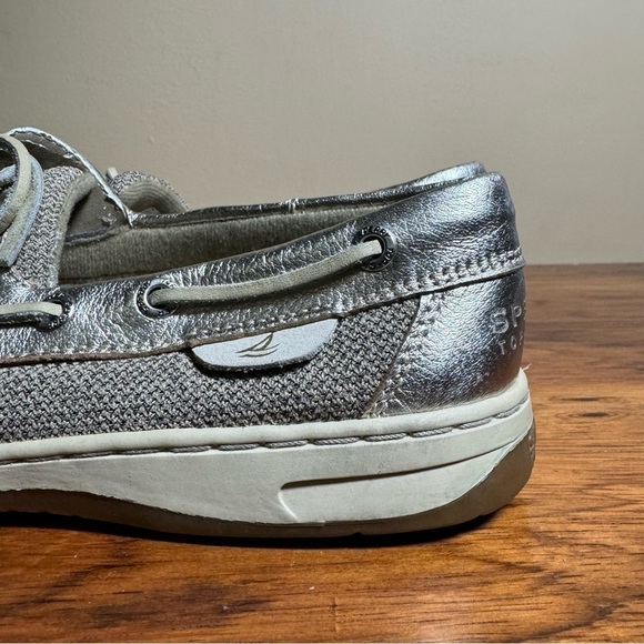 SPERRY Top-Sider Women's 8.5 Gold Metallic Angelfish Leather Boat Shoes - Picture 9 of 13